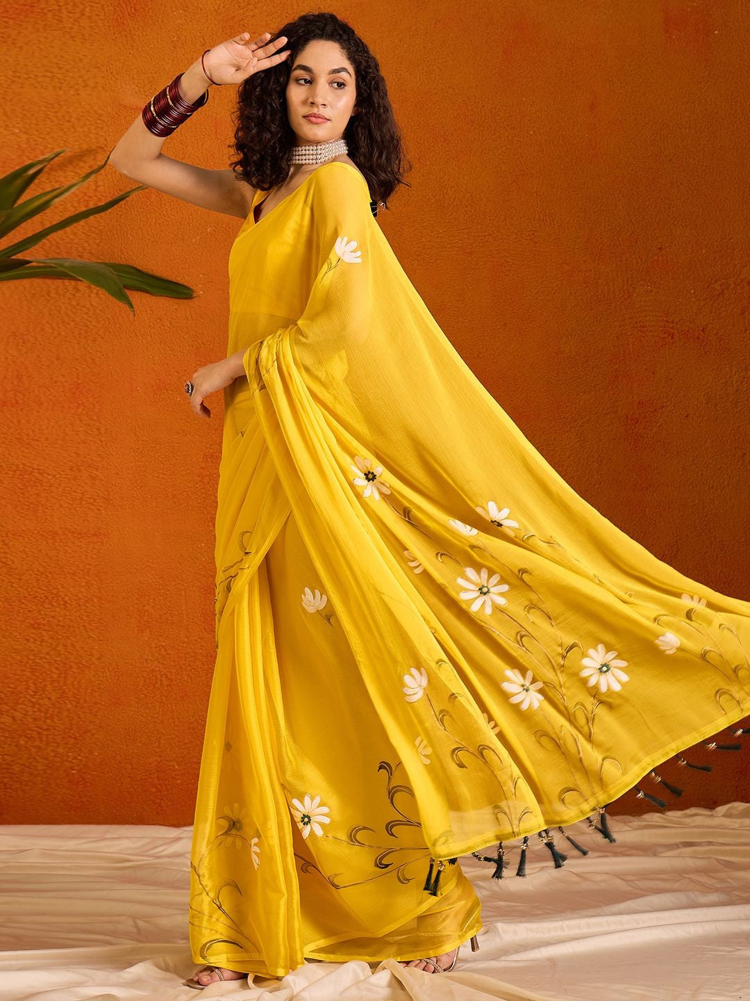 Sareewave Presents Designer Cotton Linen Silk Saree