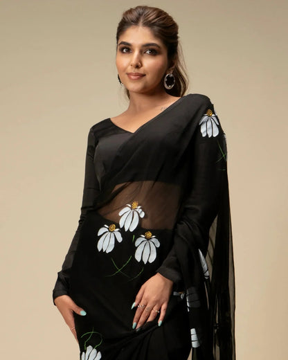 Sareewave Presents Designer Cotton Linen Silk Saree