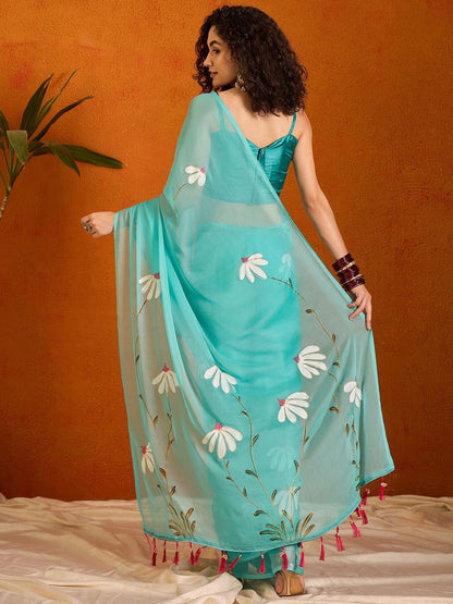 Sareewave Presents Designer Cotton Linen Silk Saree