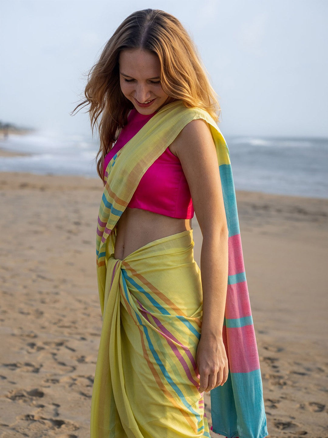 Sareewave Presents Designer Cotton Linen Silk Saree