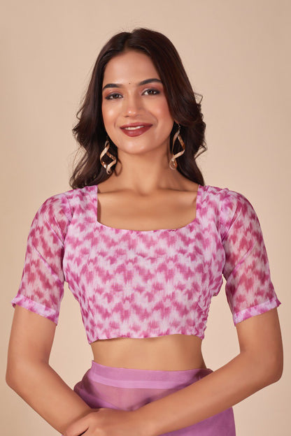 Heavy Gorggate Flower print Fabrics with Fancy Foil Print saree