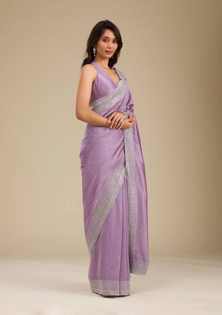 PURE SOFT  RANGOLI SAREE WITH EMBROIDERY BLOUSE PIECE