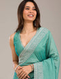 PURE SOFT  RANGOLI SAREE WITH EMBROIDERY BLOUSE PIECE