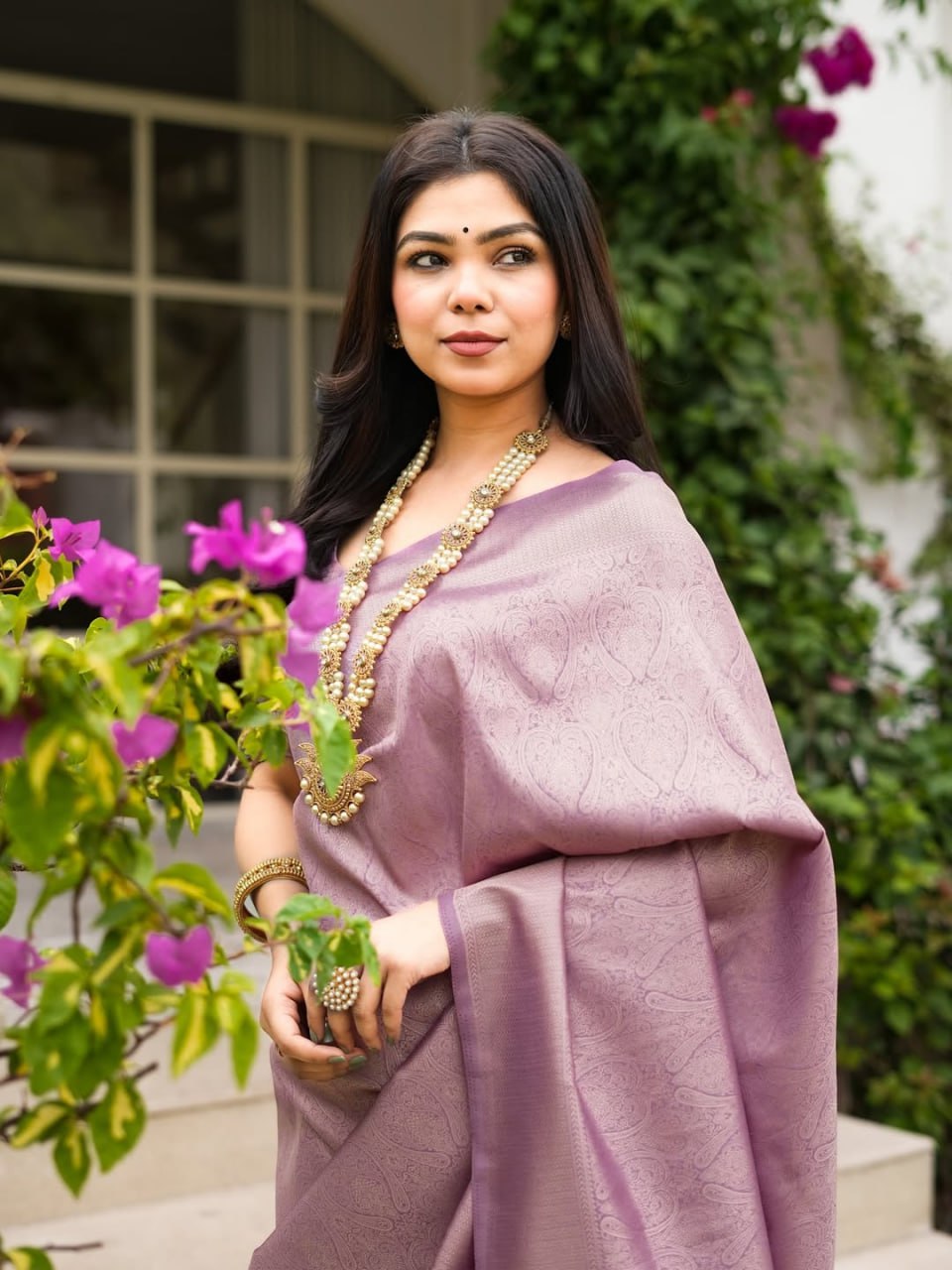Banarasi Silk Saree With Zari Weaving Work