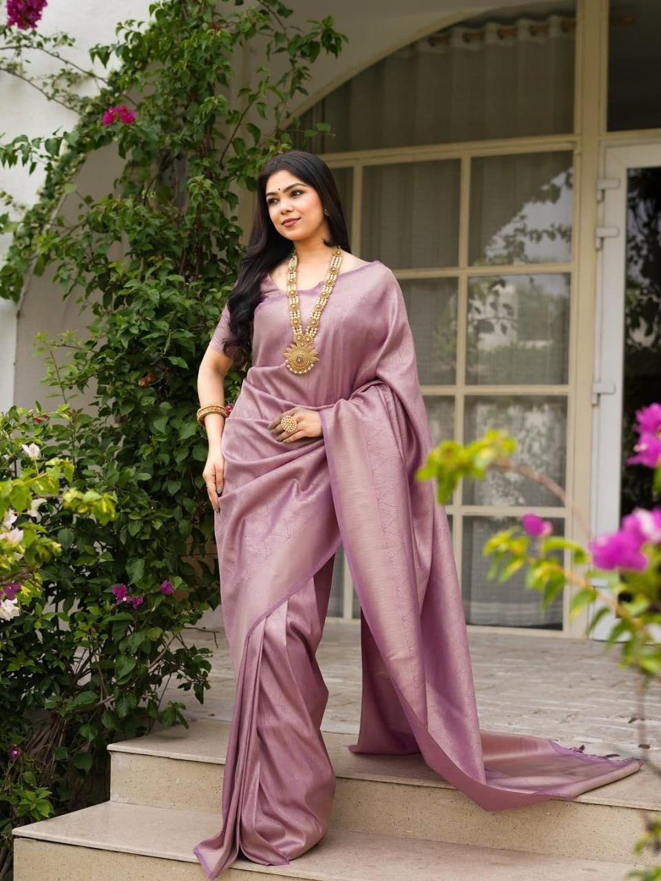 Banarasi Silk Saree With Zari Weaving Work