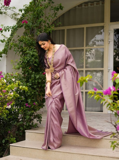 Banarasi Silk Saree With Zari Weaving Work