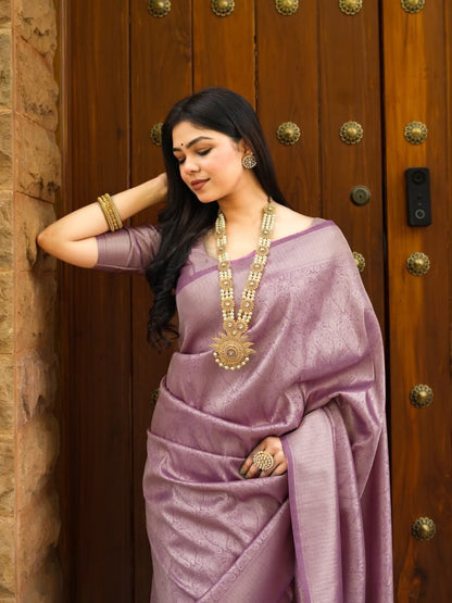 Banarasi Silk Saree With Zari Weaving Work