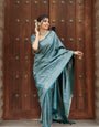 Banarasi Silk Saree With Zari Weaving Work