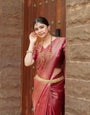 Banarasi Silk Saree With Zari Weaving Work
