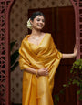 Banarasi Silk Saree With Zari Weaving Work