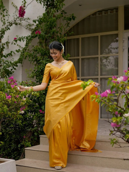 Banarasi Silk Saree With Zari Weaving Work