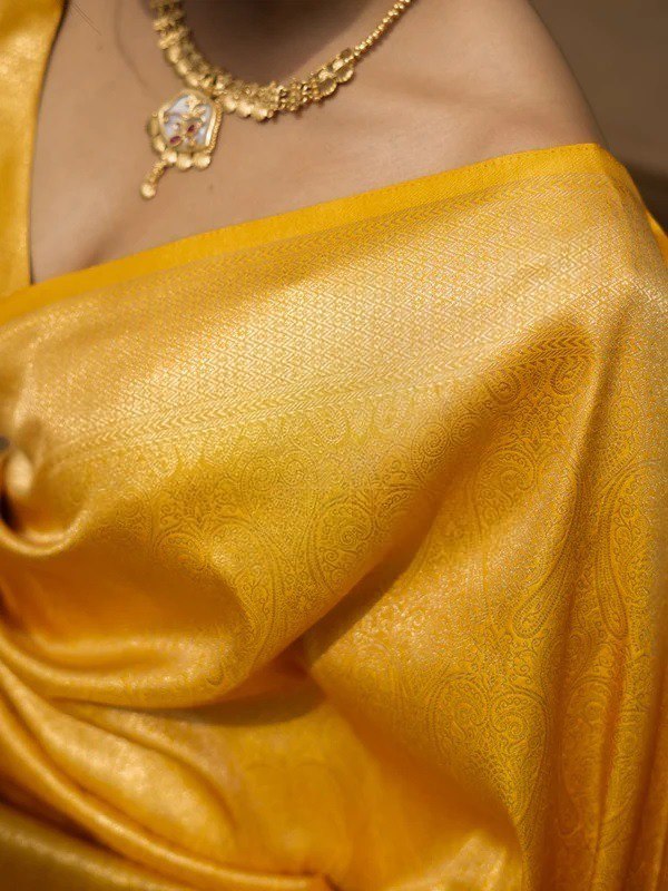 Banarasi Silk Saree With Zari Weaving Work