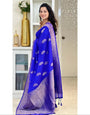 Banarasi Silk Saree With Zari Weaving Work