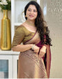 Banarasi Silk Saree With Zari Weaving Work