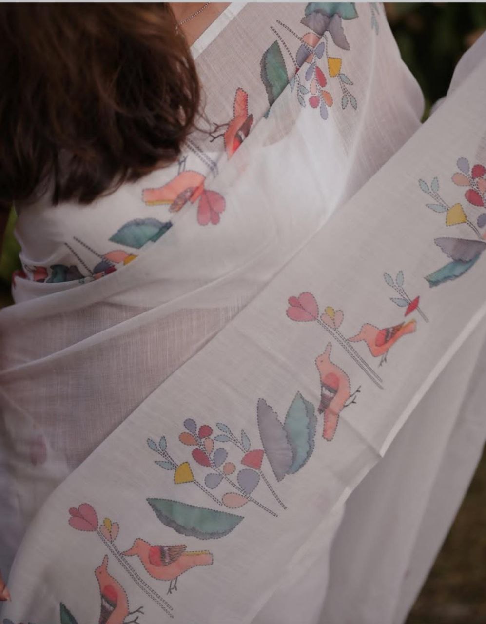 Sareewave Presents Designer Cotton Linen Silk Saree