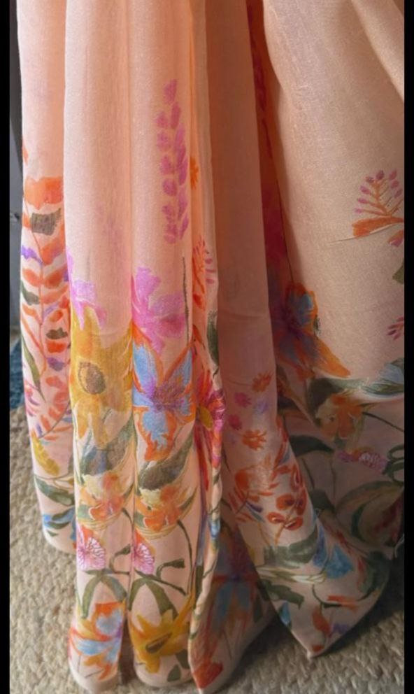 Sareewave Presents Designer Cotton Linen Silk Saree