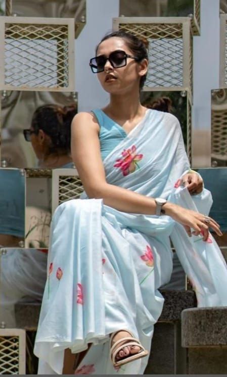 Sareewave Presents Designer Cotton Linen Silk Saree