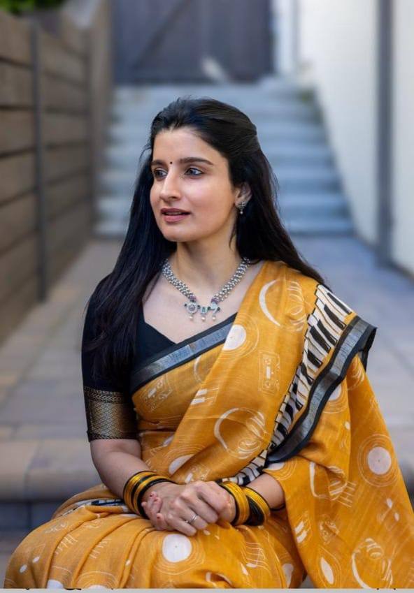 Sareewave Presents Designer Cotton Linen Silk Saree