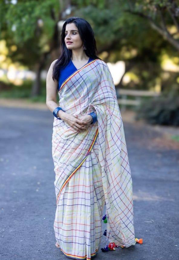Sareewave Presents Designer Cotton Linen Silk Saree