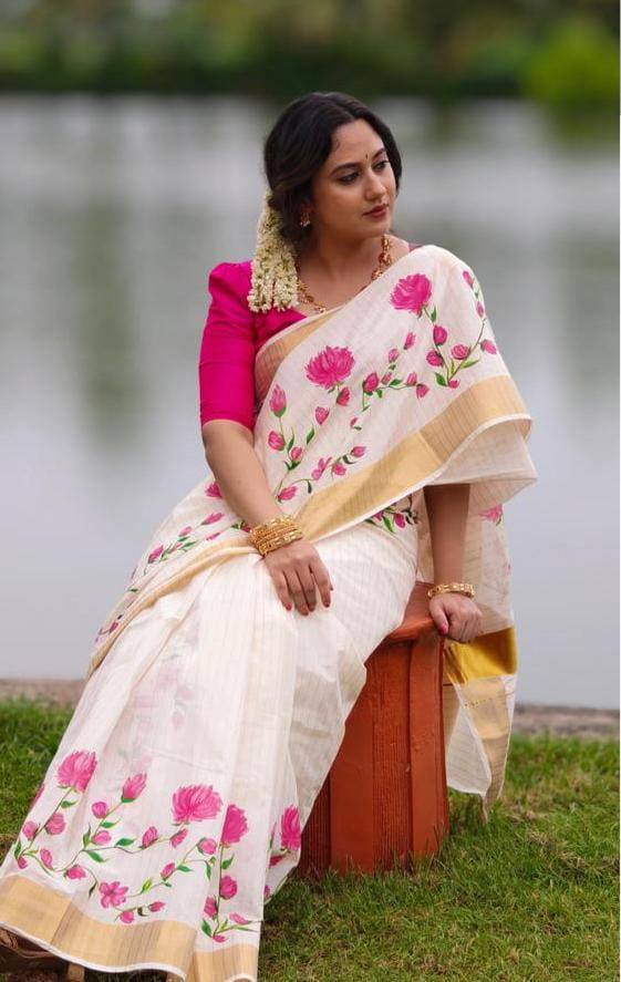Sareewave Presents Designer Cotton Linen Silk Saree
