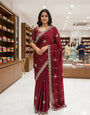 Heavy Embroidery Rangoli Silk Saree