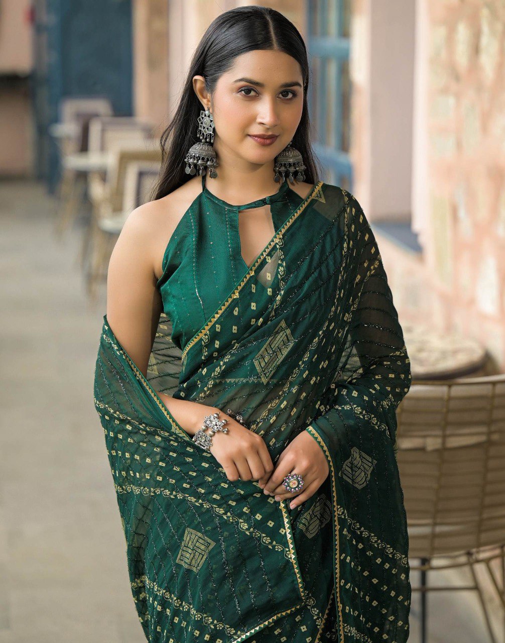 Sareewave Presents Designer Bandhni Saree