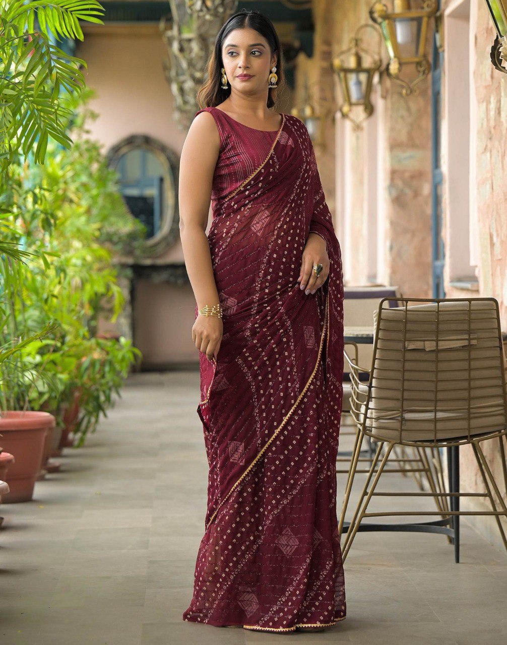 Sareewave Presents Designer Bandhni Saree