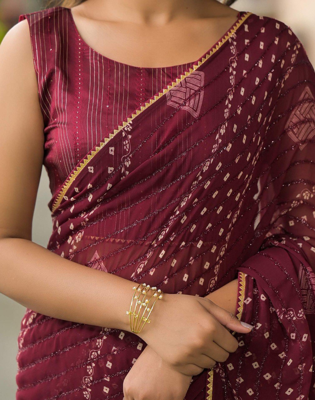 Sareewave Presents Designer Bandhni Saree