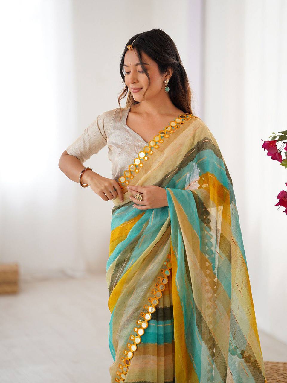 Sareewave Presents Designer Leriya Look Saree