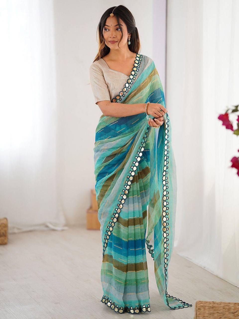 Sareewave Presents Designer Leriya Look Saree