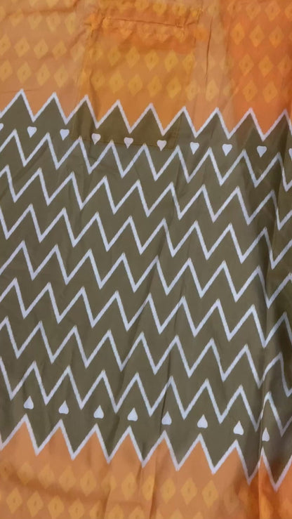 Yellow Colour Mul Cotton Ready To Wear Saree With Pocket