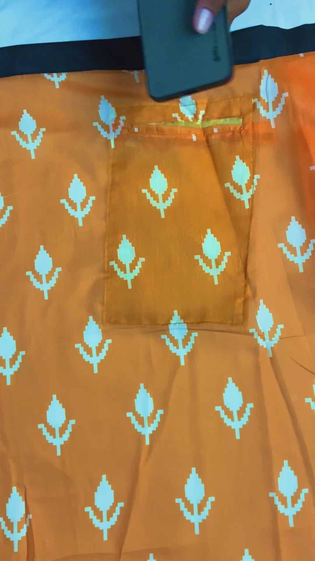 Yellow Black Mul Cotton Ready To Wear Saree With Pocket