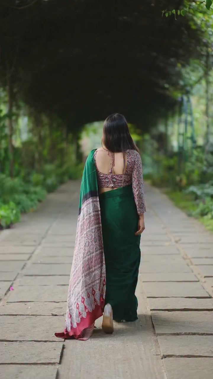 Ready To Wear Crape silk saree