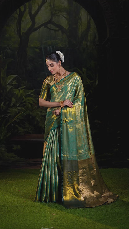 Traditional Pure Pattu Kanjivaram Silk Saree for Wedding & Festive Wear