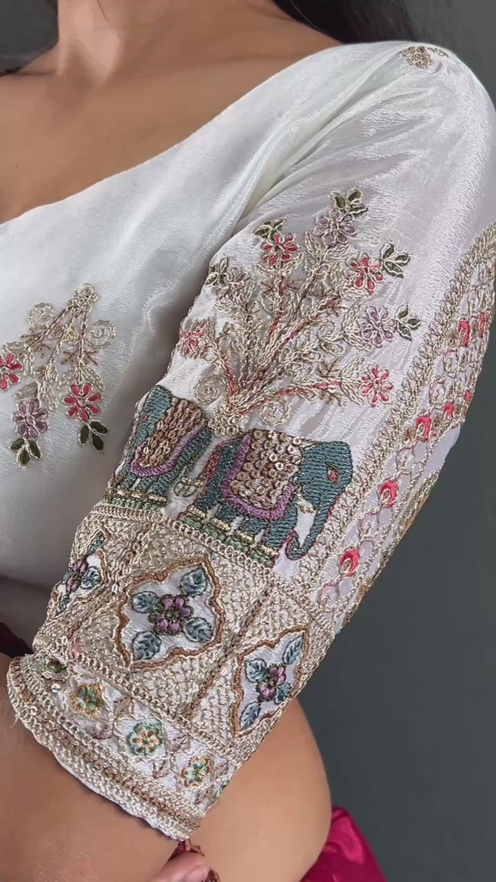 Load video: Sareewave Presents Heavy embroidery Festival Lehenga Choli