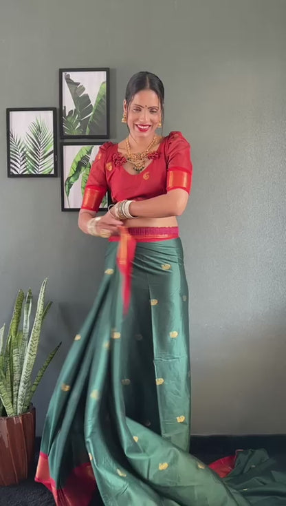 Cotton Silk Ready To Wear Saree Just In 1. MIN