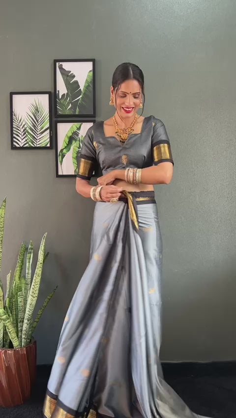 Cotton Silk Ready To Wear Saree Just In 1. MIN