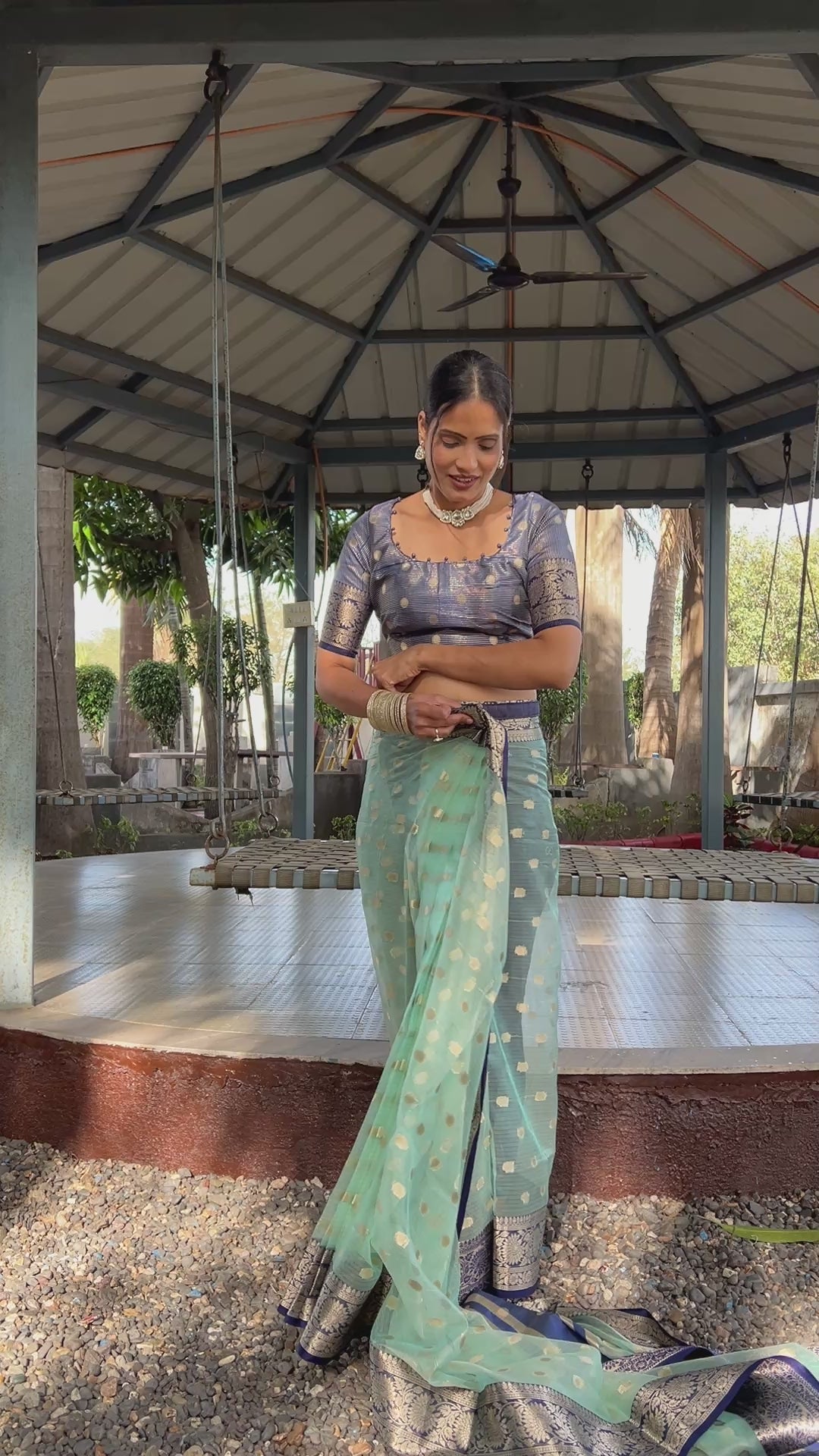 Graceful Ready To Wear Soft Organza Silk Saree With Blouse Piece