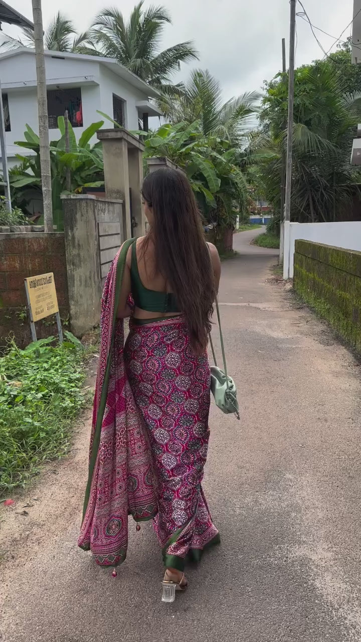 Ready To Wear Crape silk saree