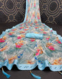 Beautiful Digital Print Saree With Bangalori Silk Blouse