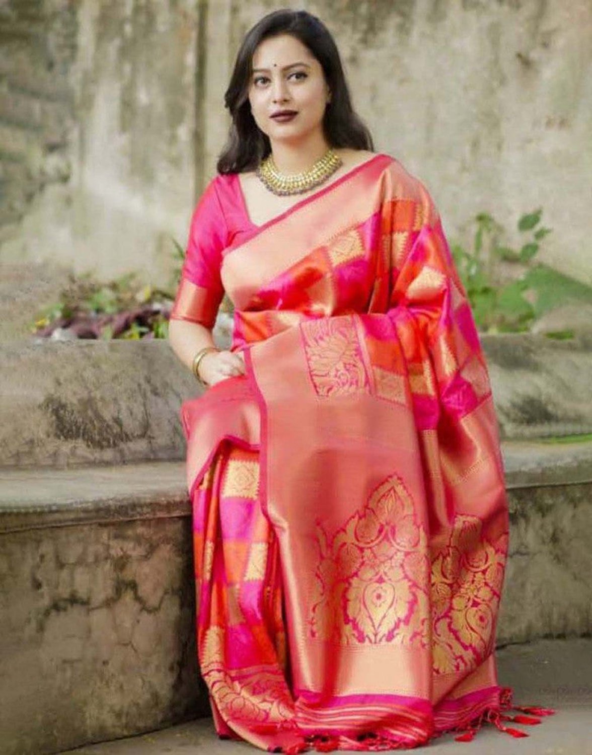 Box Design Colourful Soft Lichi Silk Saree