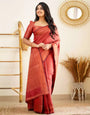 Beautiful Red Colour Banarasi Soft Silk Saree