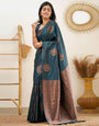 Rama Colour Banarasi Soft Silk Saree