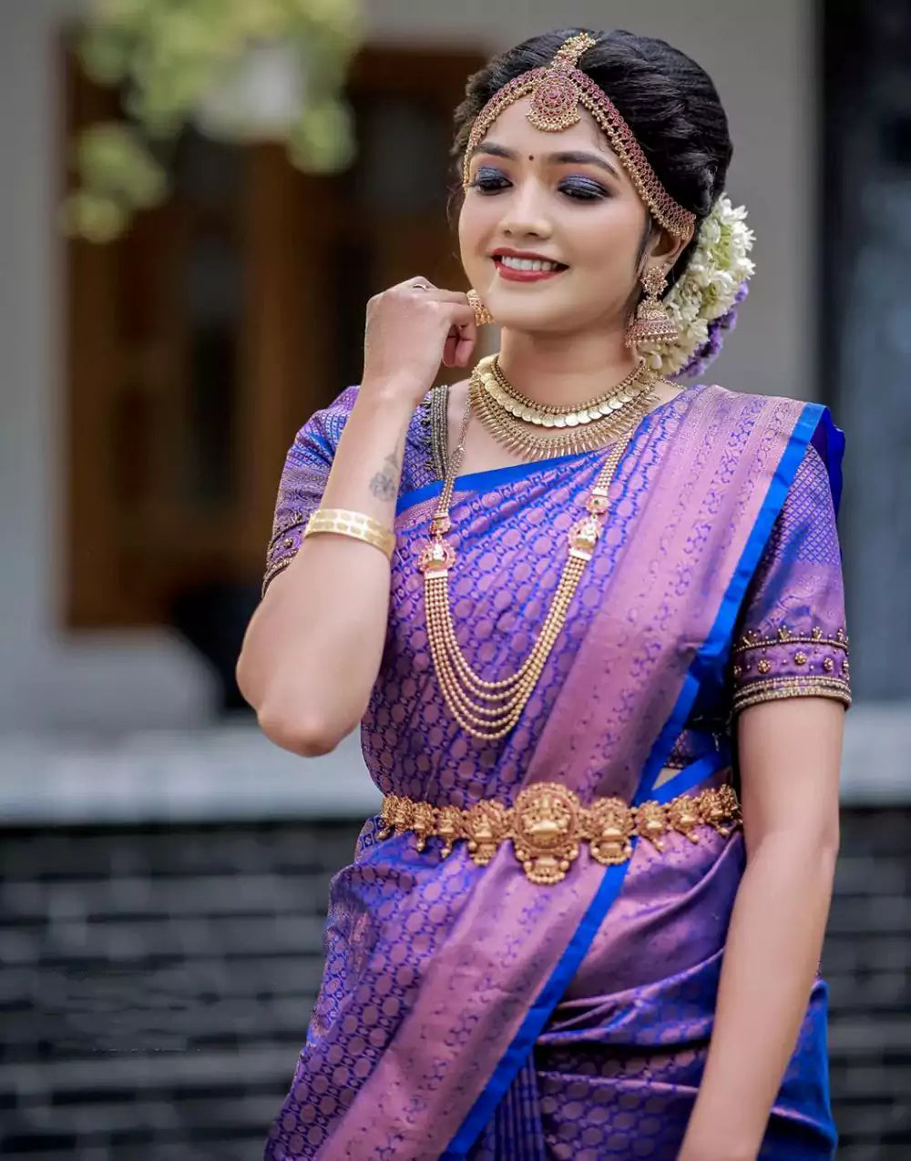 Fabulous Blue Colour Banarasi Soft Silk Saree