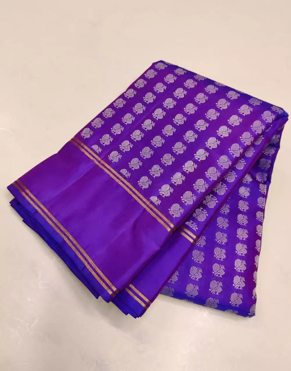 Latest Purple Colour Banarasi Soft Silk Saree