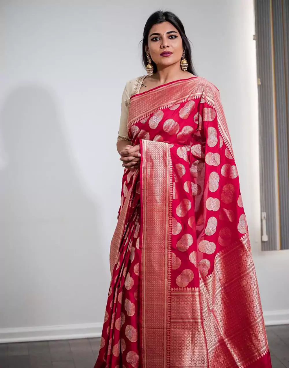 Soft Pink Colour Banarasi Silk Saree