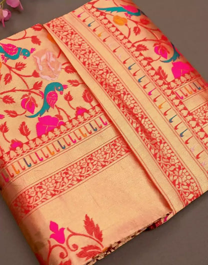 Multi Colour Banarasi Soft Silk Saree