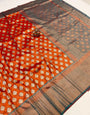 Orange Colour  Dharmavaram Silk Gold Jari Weaving