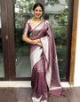 Latest Maroon Colour Soft Silk Saree With Fancy Blouse