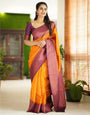 Fabulous Yellow Colour Soft Silk Saree With Blouse
